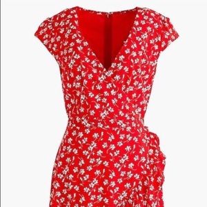 J Crew Mercantile Red Faux Wrap Dress